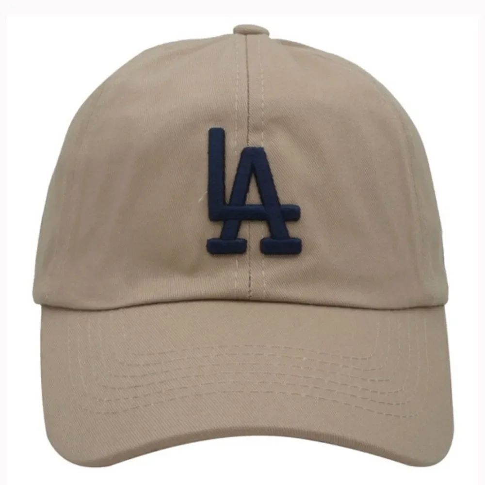 🆕 Taupe Adjustable Cap with Navy Embroidery